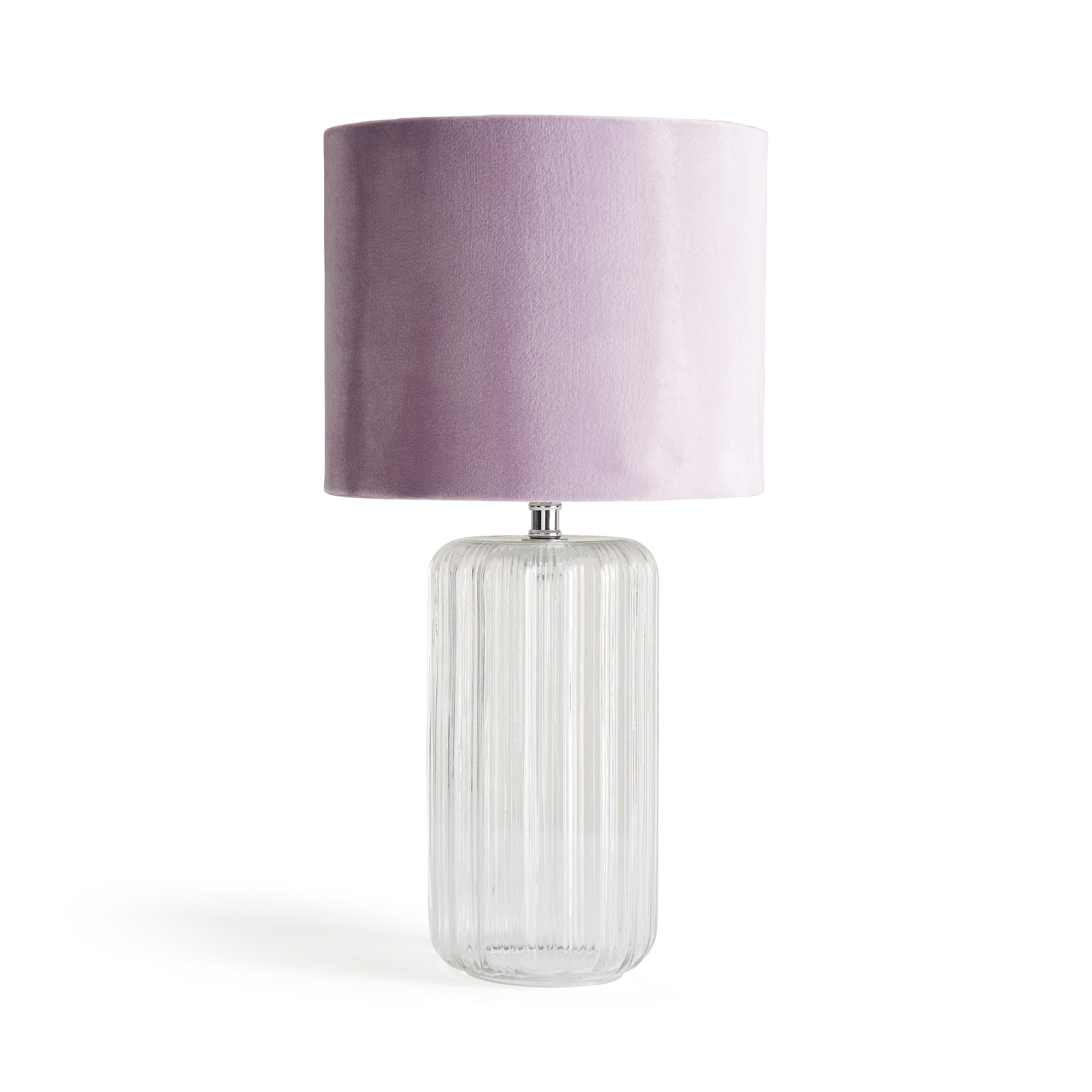 Christine Ribbed Glass Table Lamp | Dunelm