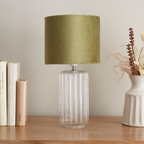 Christine Ribbed Glass Table Lamp