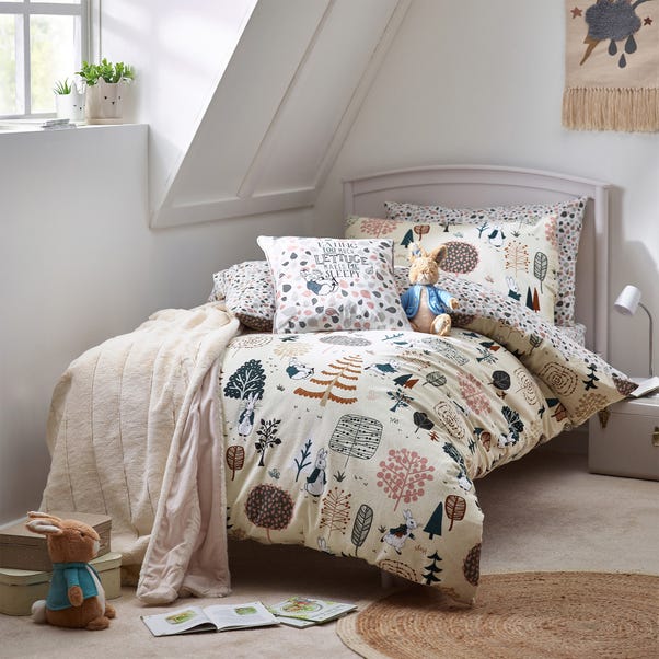 Peter Rabbit™ Scandi Woods Natural Duvet Cover and Pillowcase Set  undefined