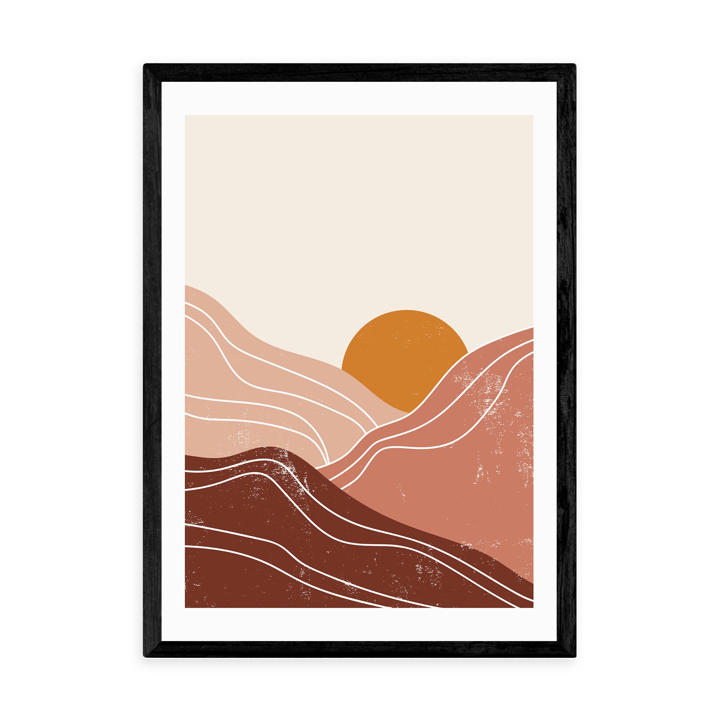 East End Prints Sunset Landscape Print | Dunelm