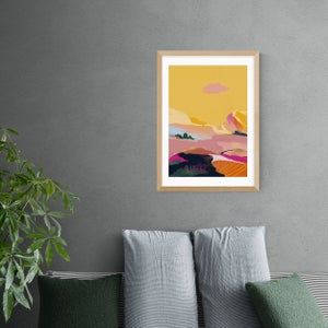 East End Prints Abstract Pink Dream Cloud Print