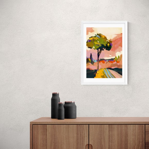 East End Prints Sundown With Tree Print