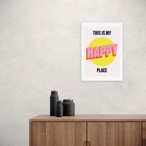 East End Prints Happy Place Print