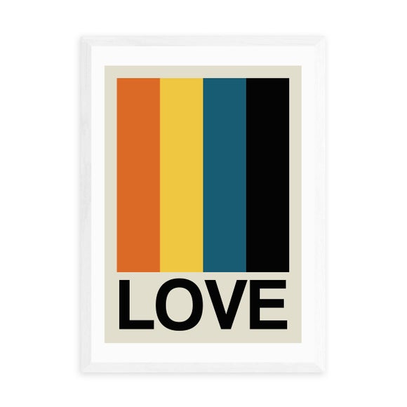 Photo 2 of East End Prints Retro Stripe Love Sundaze Print