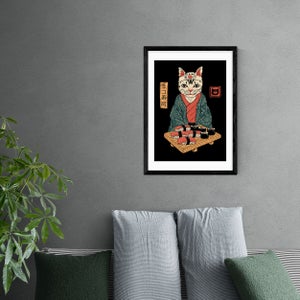 East End Prints Neko Sushi Bar Print