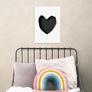 East End Prints Black Heart Print
