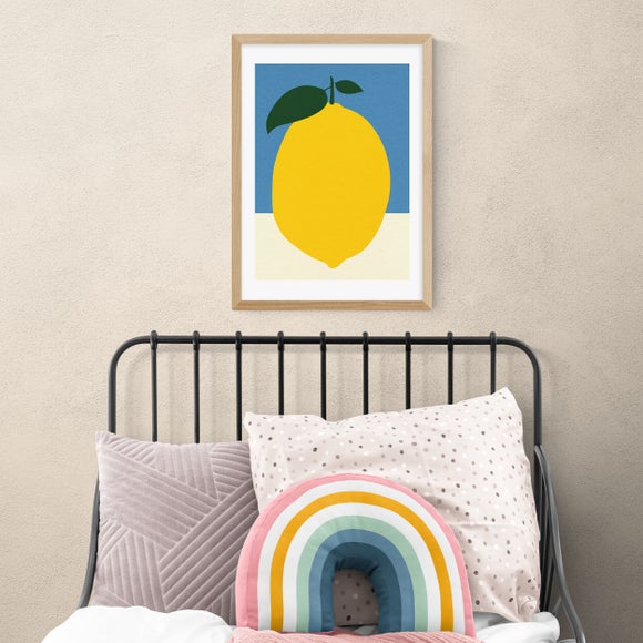 East End Prints Yellow Lemon Print