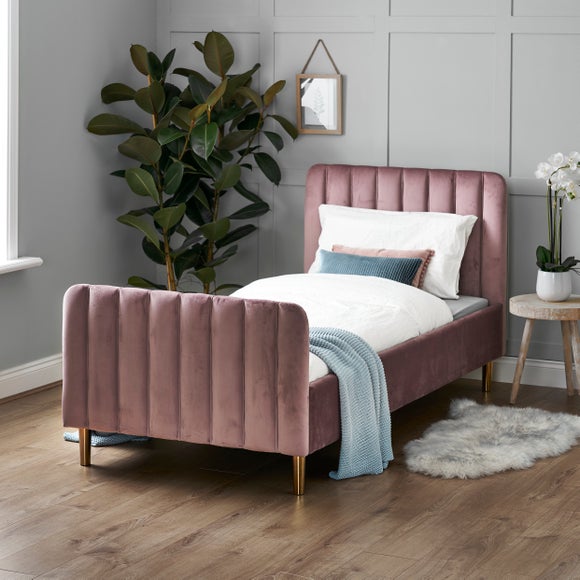 Crushed velvet bed deals dunelm