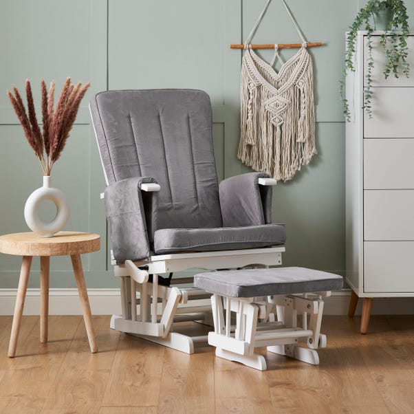 Obaby Deluxe Reclining Glider Chair and Stool image 1 of 3