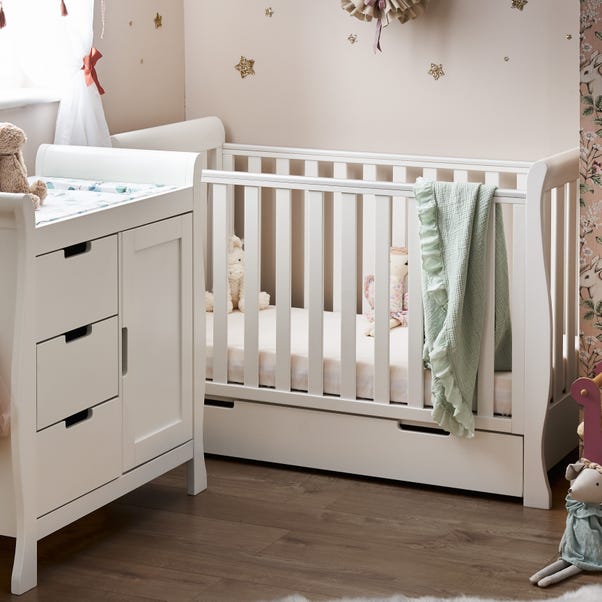 Obaby Stamford Mini 2 Piece Nursery Room Set, White image 1 of 5