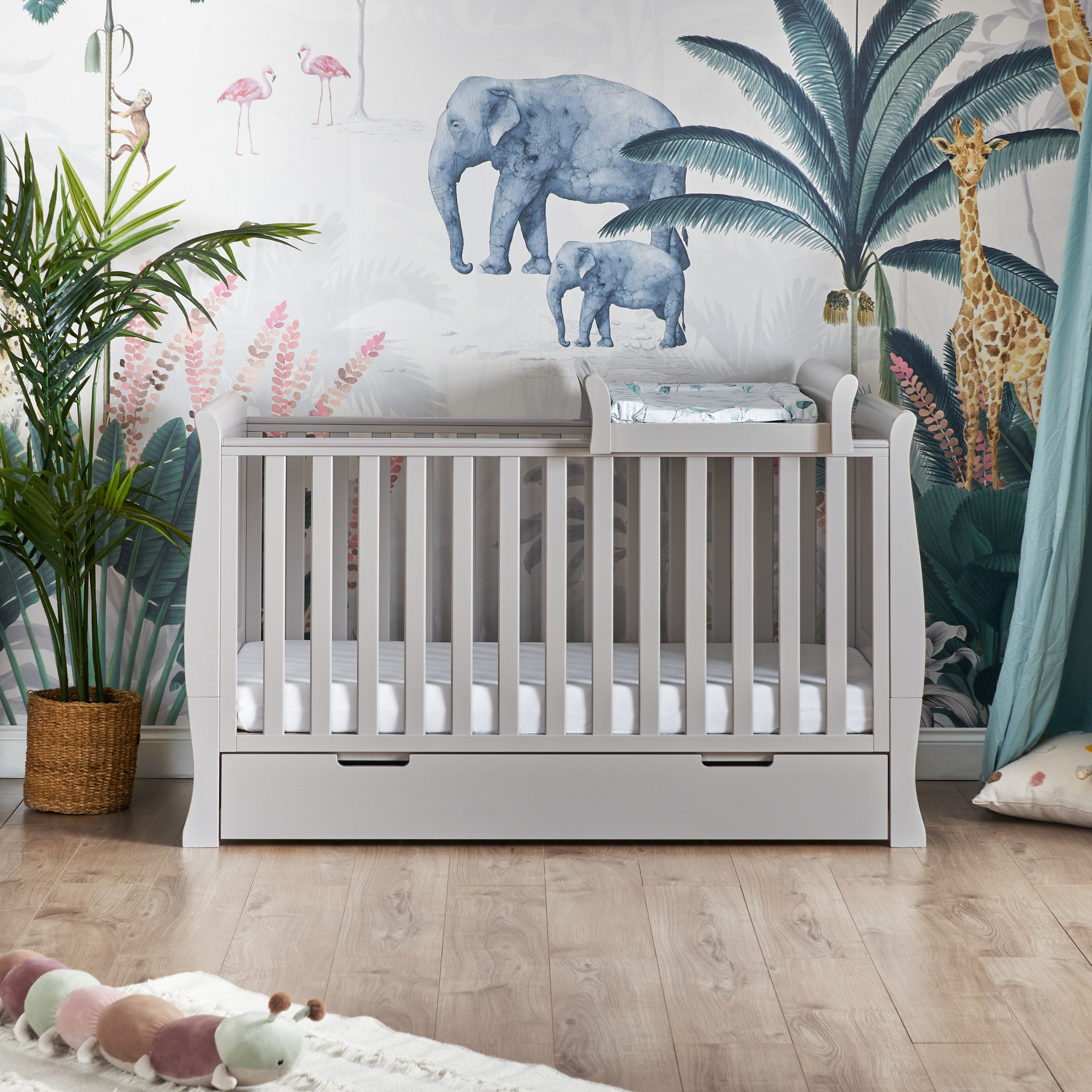 Photos - Cot Obaby Stamford Classic  Bed Grey 