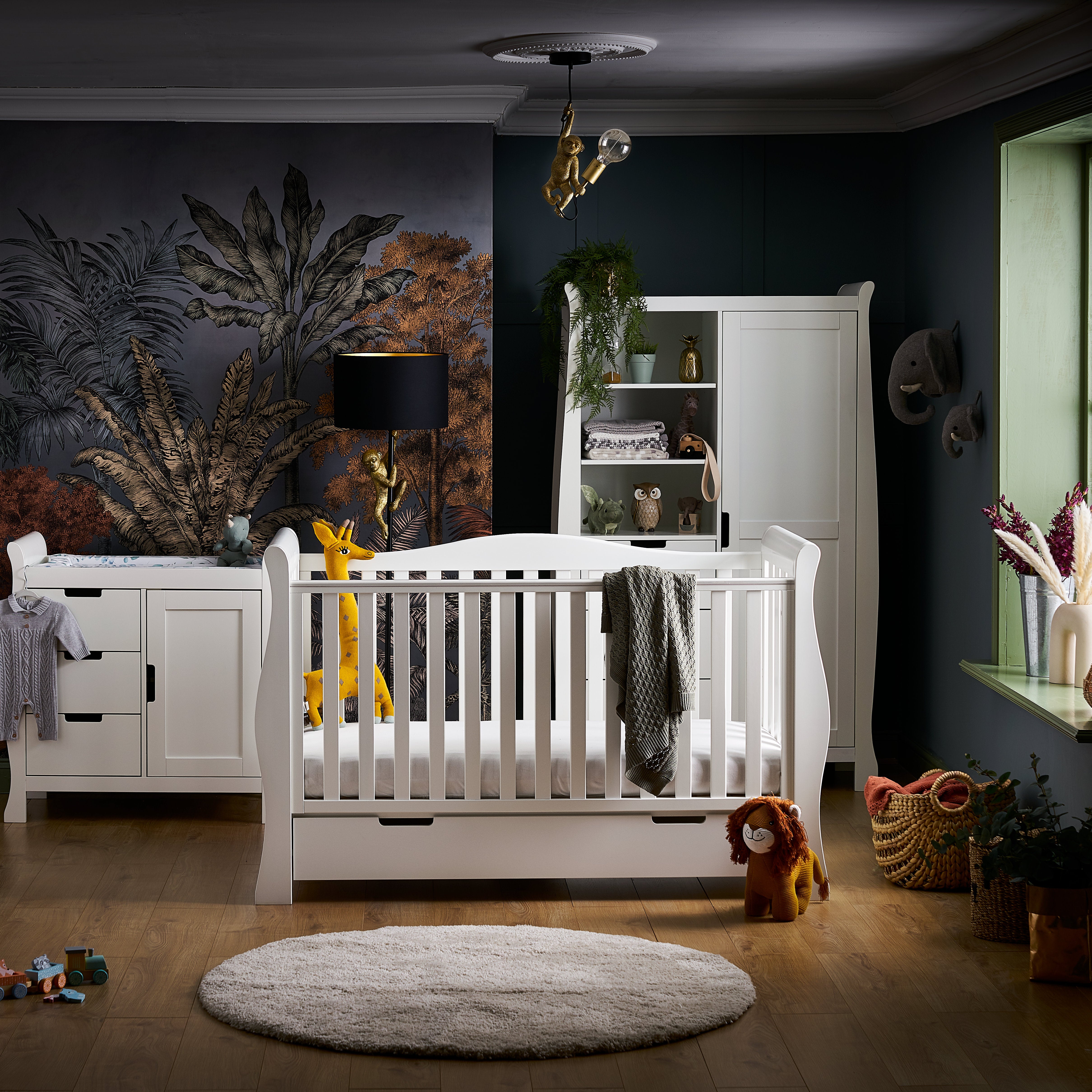 Photos - Kids Furniture Obaby Stamford Luxe 3 Piece Nursery Room Set, Pine White 