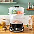Tefal UltraCompact 3 Tier Steamer, 9L Black