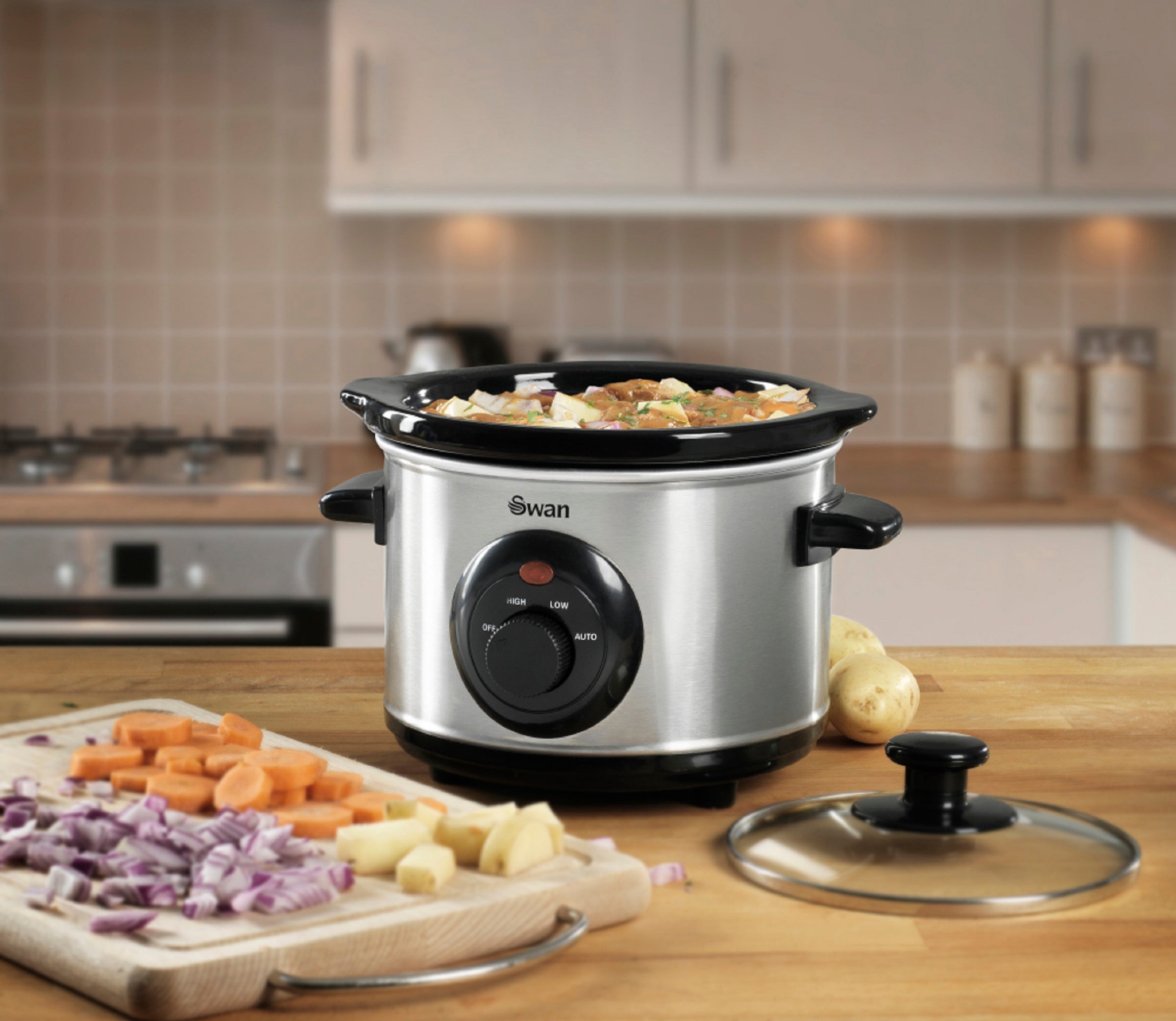 Swan 15l Stainless Steel Slow Cooker Silver