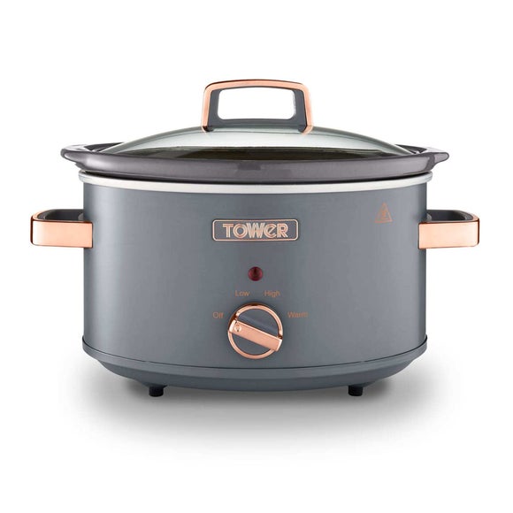 Tower 3.5L Grey Cavaletto Slow Cooker Dunelm