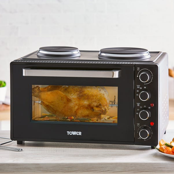 Tower 42L Black Mini Oven with Hot Plates image 1 of 5