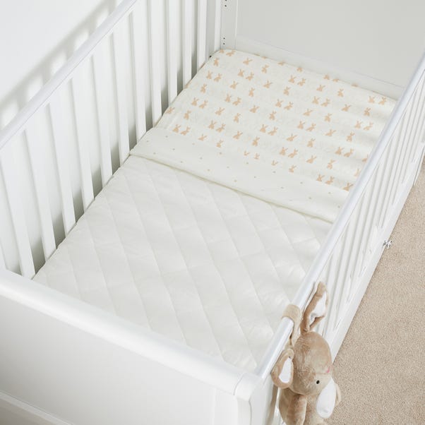 Ickle Bubba Pack of 2 Bunnychino Fitted Cotbed Sheets image 1 of 4