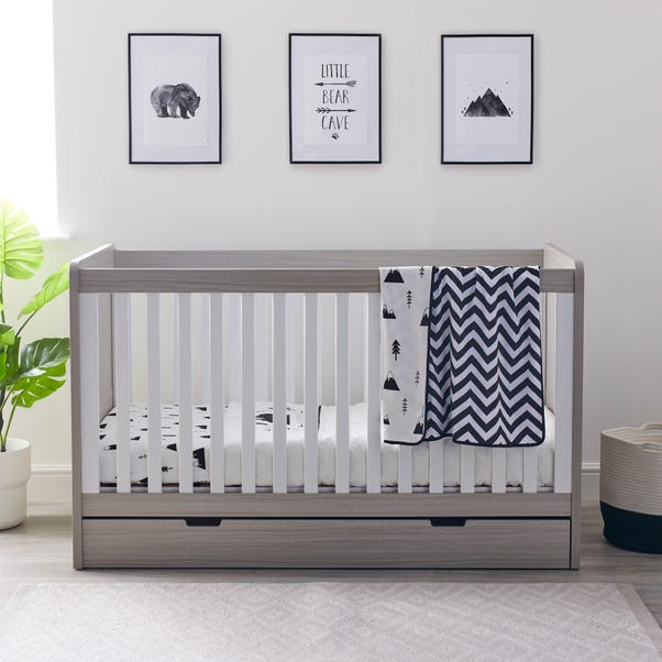 Ickle Bubba Mono Mountains 4 Piece Cot Bedding Set image 1 of 8