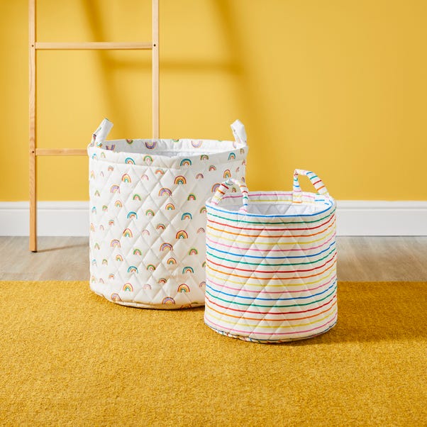 Ickle Bubba Pack of 2 Rainbow Dreams Storage Baskets image 1 of 2