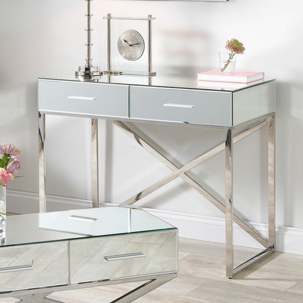 Pacific Rocco 2 Drawer Dressing Table, Mirrored image 1 of 4