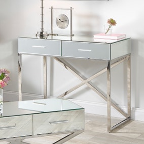 Pacific Rocco 2 Drawer Dressing Table, Mirrored