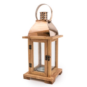 Copper Top and Wooden Lantern