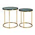 Pacific Milly Set of 2 Nest of Side Tables, Marble Green