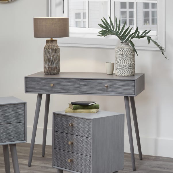 Pacific Chaya 2 Drawer Dressing Table, Grey Pine image 1 of 7