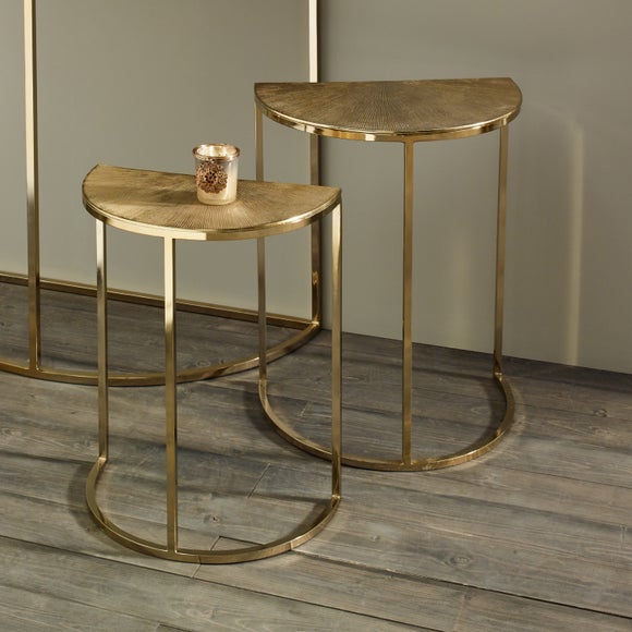 dunelm gold nest of tables