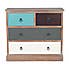 Pacific Loft 4 Wide Drawer Chest, Pine MultiColoured