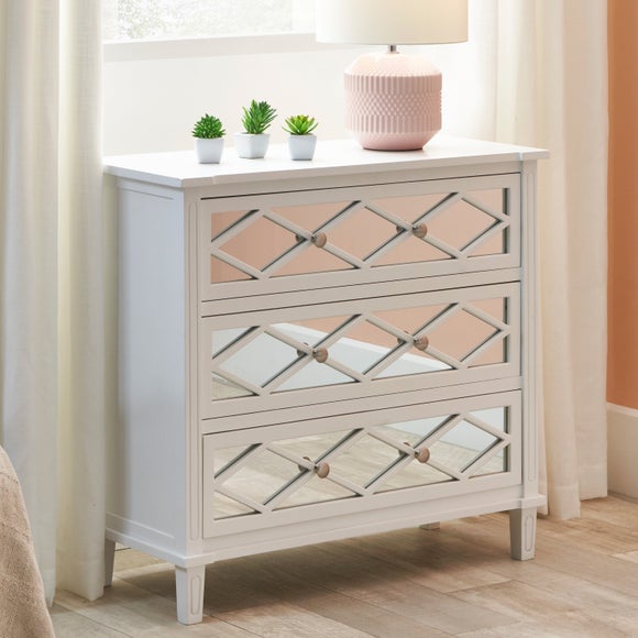 Mirrored chest deals of drawers dunelm