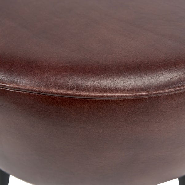 Pacific Donato Leather Footstool | Dunelm