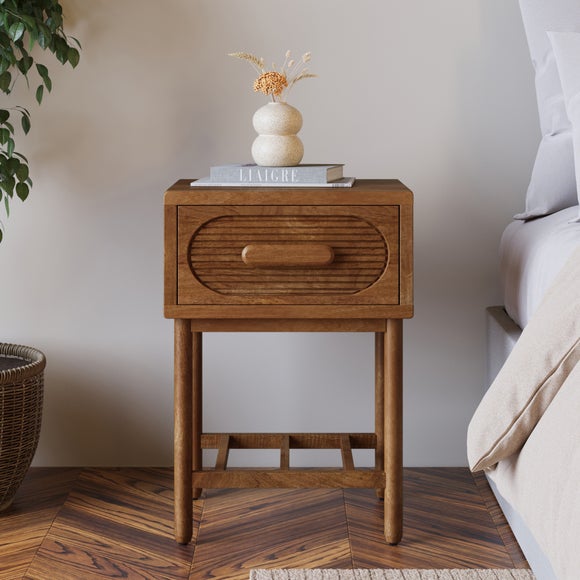 Dunelm rattan bedside deals table