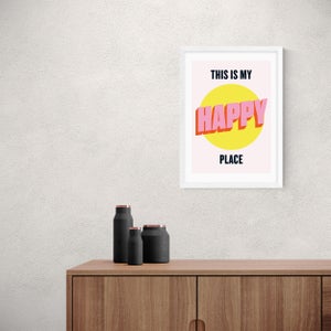 East End Prints Happy Place Print
