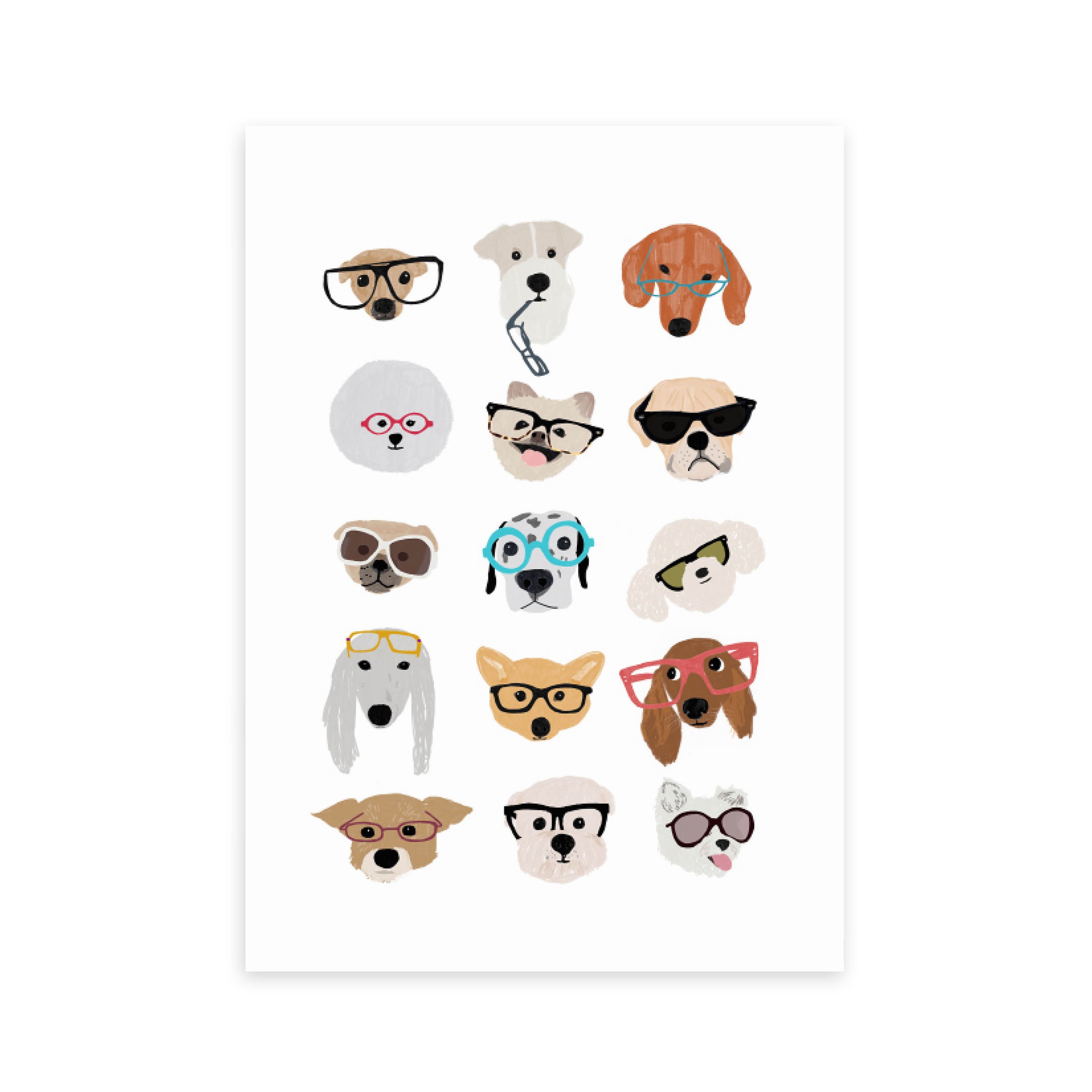 East End Prints Dogs in Glasses Print