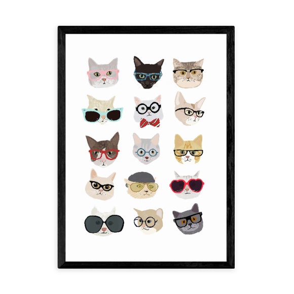 Photo 2 of East End Prints Cats In Glasses Print