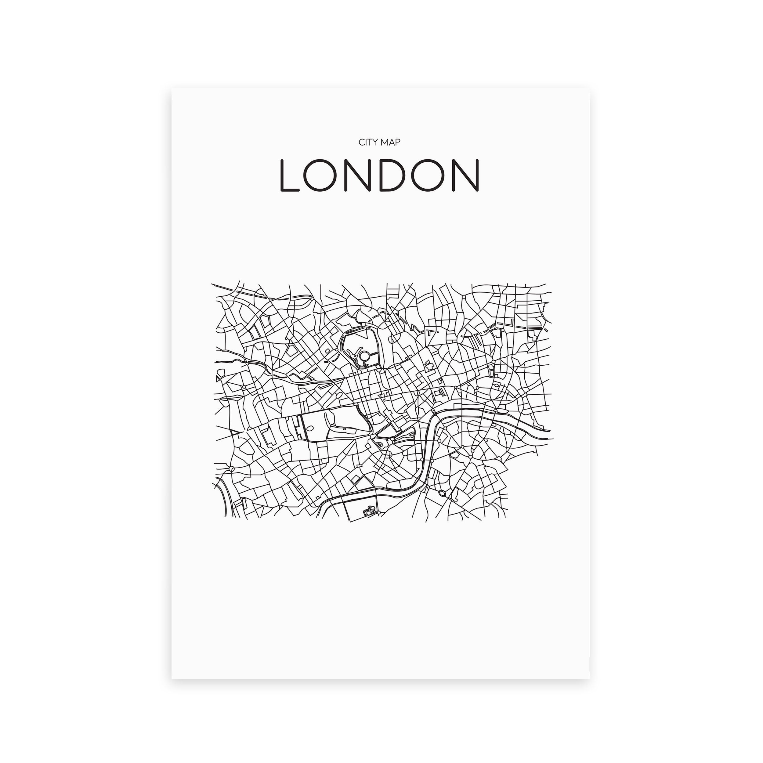 East End Prints City Map London Print