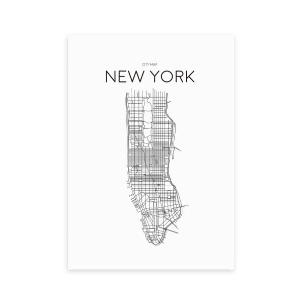 East End Prints City Map New York Print image 1 of 1