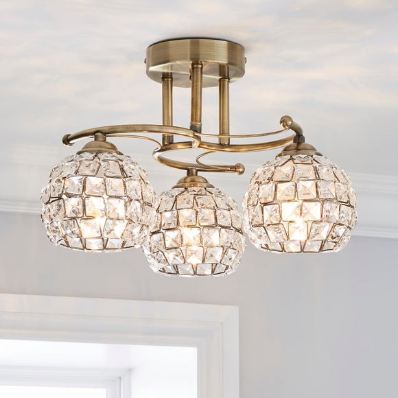 Crystal ceiling deals lights dunelm