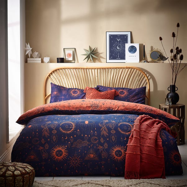 furn. Constellation Brown Duvet Cover & Pillowcase Set image 1 of 4