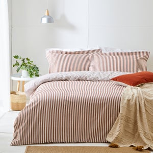 Yard Hebden Reversible 100 Cotton Duvet Cover & Pillowcase Set