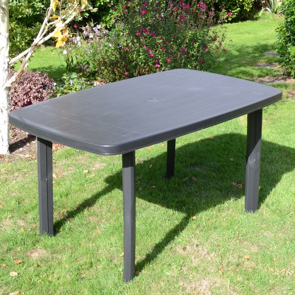 Rimini Rectangular Table Anthracite Dunelm