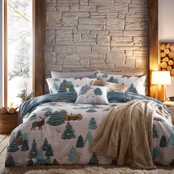 furn. Arcticus Blue Duvet Cover and Pillowcase Set image 1 of 4