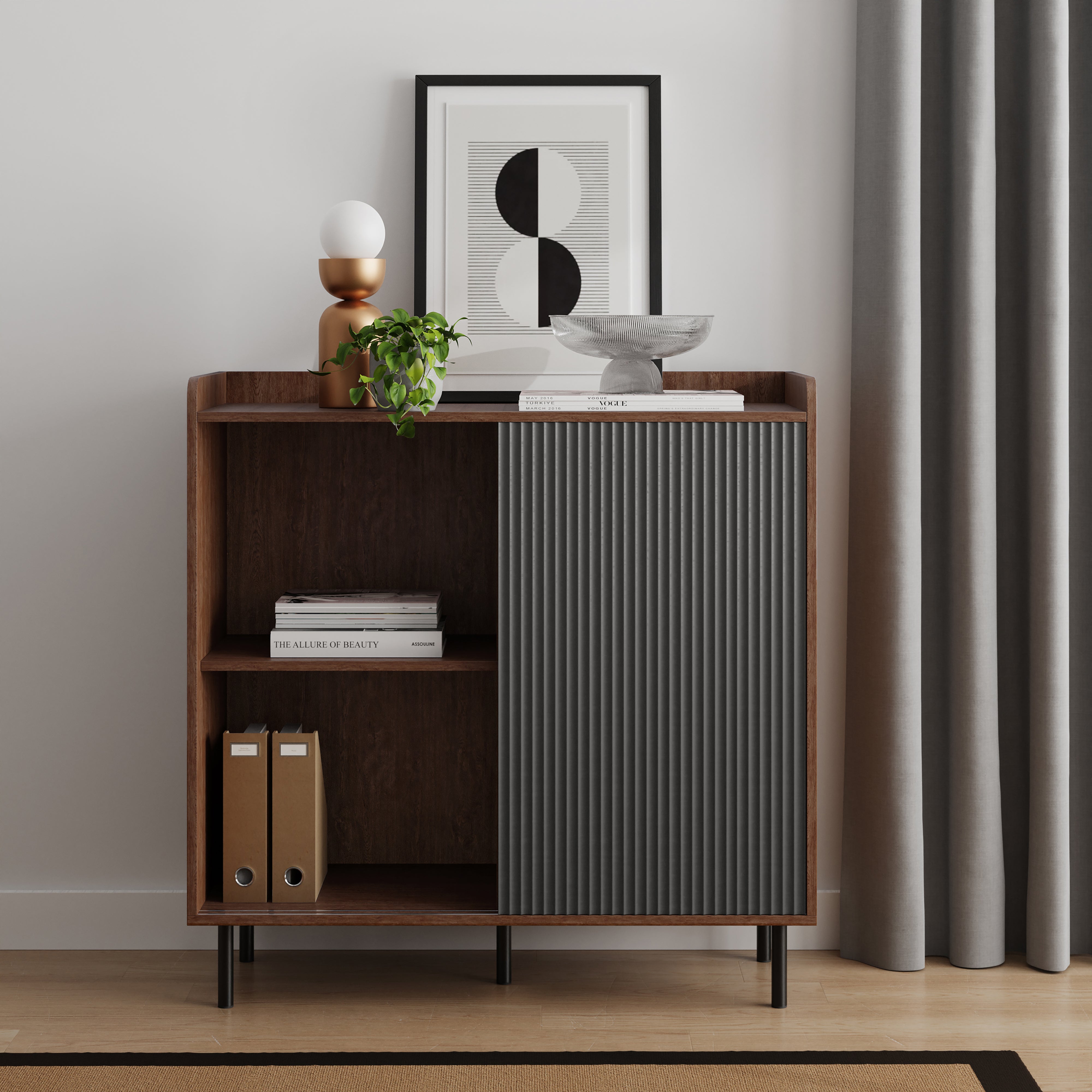 Georgi Small Sideboard Black | Dunelm