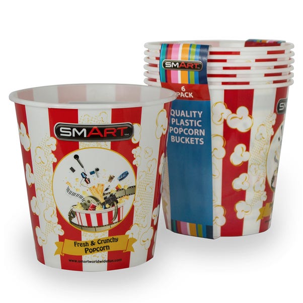 Pack of 6 SMART Large Popcorn Buckets image 1 of 5