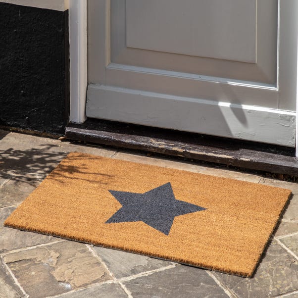 Cedar & Sage Single Star Coir Doormat Natural