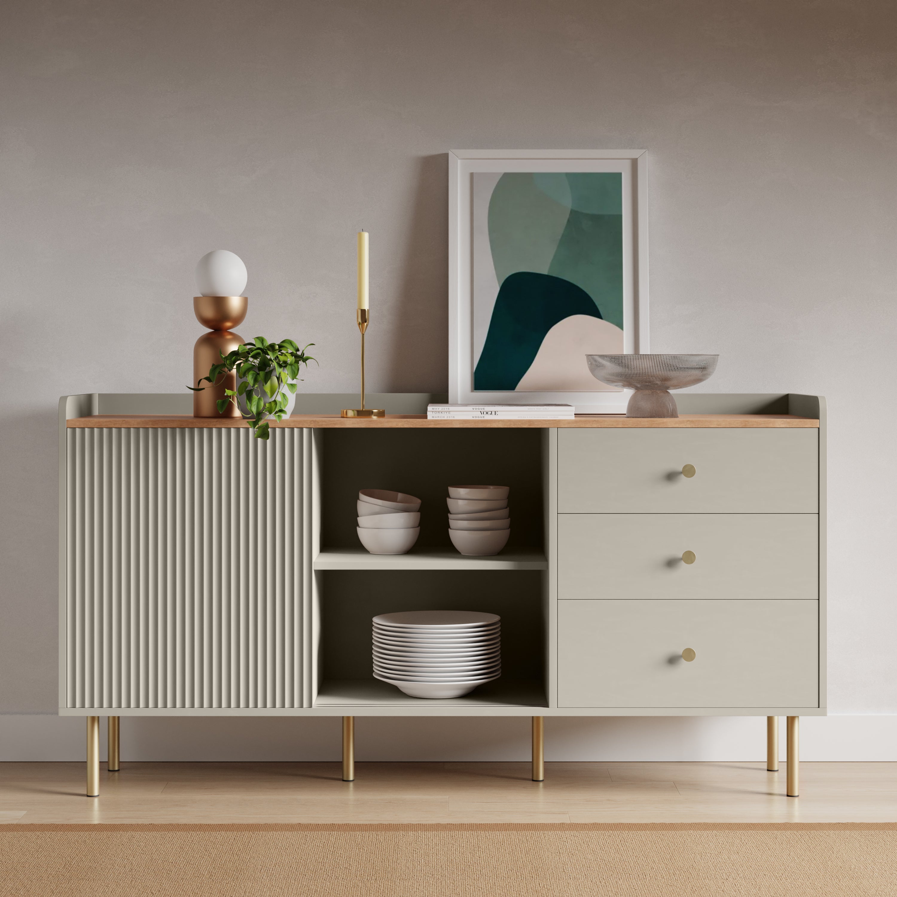 Georgi Wide Sideboard | Dunelm