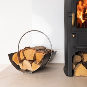 Snug - Fireside Chrome Iron Firewood Hold