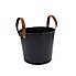Snug - Fireside Mulberry Iron & Leather Firewood Bucket  undefined