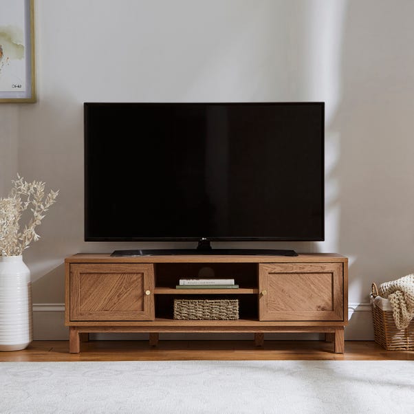 Hadley Wide TV Unit, Oak Effect for TVs up to 55" image 1 of 7